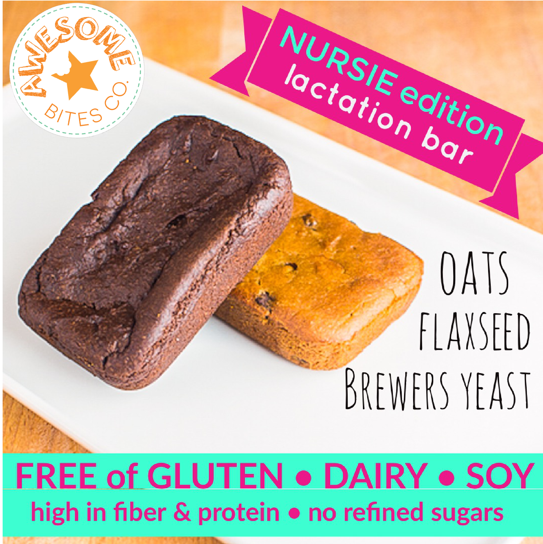 Shipping Nursies Lactation Friendly Brownie & Blondies Awesome Bites Co.